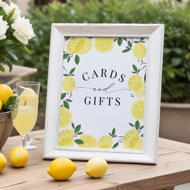 Yellow Lemon Brautparty Cards & Gifts Zeichen Poster (Von Creator hochgeladen)