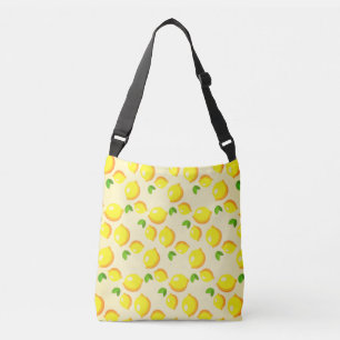 Yellow Lemon Crossbody Bag Modernes Design Tragetaschen Mit Langen Trägern