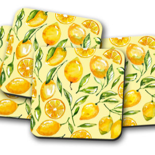 Yellow Lemon Frucht Untersetzer Obst Untersetzer