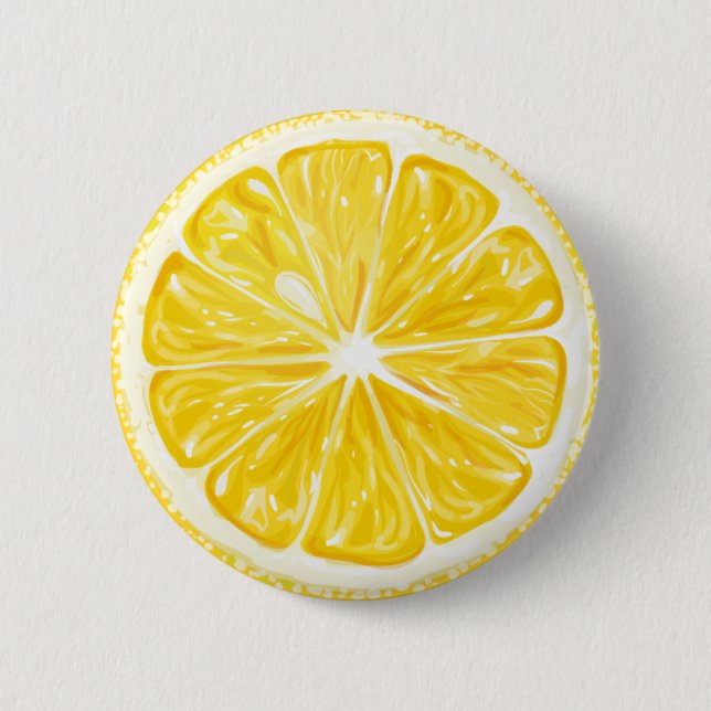 Yellow Lemon Fruit Button (Vorderseite)