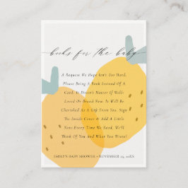 Yellow Lemon Fruity Citrus Bücher für Babydusche Begleitkarte