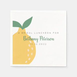 Yellow Lemon Funky Brautparty Luncheon Serviette