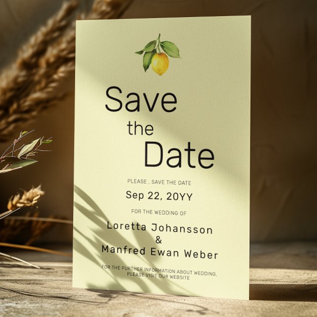 Yellow Lemon Save The Date (Von Creator hochgeladen)