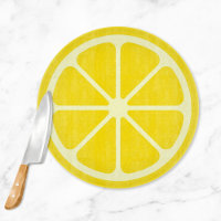 Yellow Lemon Slice Citrus Kitchen Cutting Board