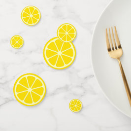 Yellow Lemon Slice Fun Summer Citrus Confetti Konfetti