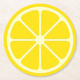 Yellow Lemon Slice Summer Party Paper Untersetzer