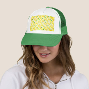 Yellow Lemon Trucker Hat Truckerkappe