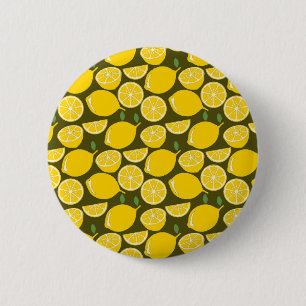 Yellow Lemon Wallpaper Pattern Sommer Button