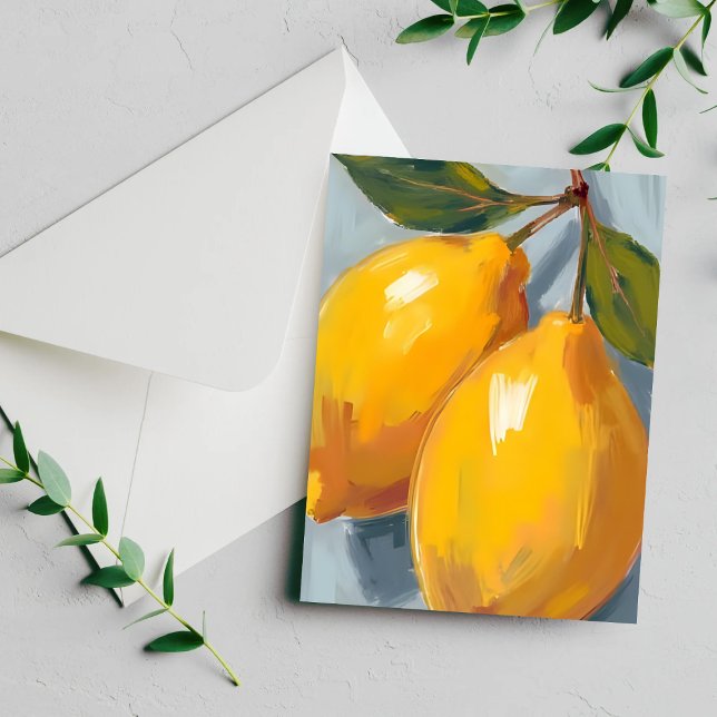 Yellow Lemons Citrus Wasserfarbkarte (Von Creator hochgeladen)