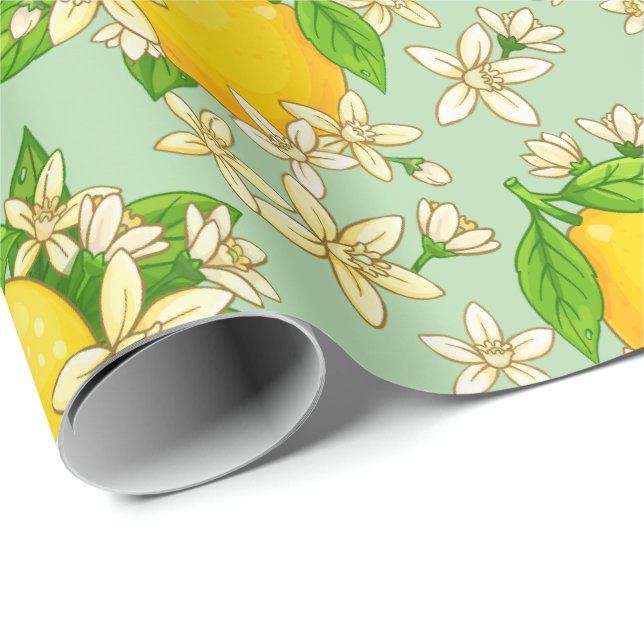 yellow lemons geschenkpapier (Rolleneckpunkt)
