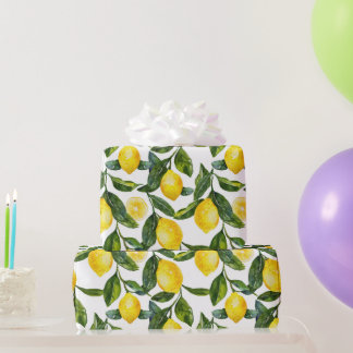Yellow Lemons Housewarming Geschenkpapier