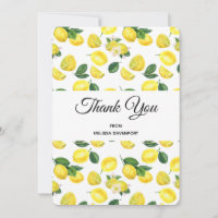 Yellow Lemons Watercolor Pattern Vielen Dank