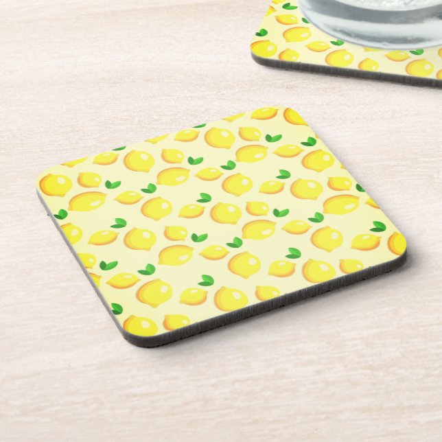 Yellow Lemonsm Getränkekappe Getränkeuntersetzer (Linke Seite)