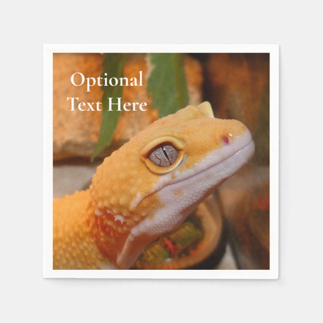 Yellow Leopard Gecko Serviette (Vorderseite)