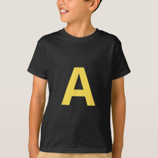 Yellow Letter A Red Halloween-Party Costume T-Shir T-Shirt
