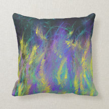 Yellow Lila Flames Painting & Yahweh Word Art