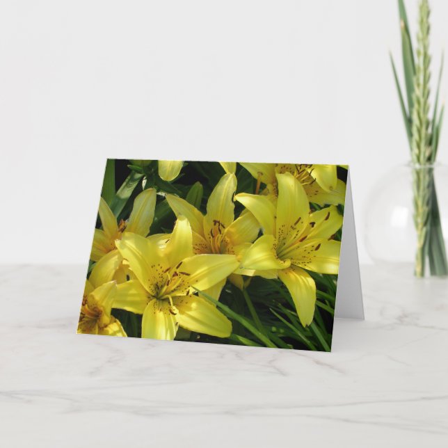 Yellow Lilies Card Karte (Vorderseite)