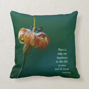 Yellow Lily to Love and Be Loved Square Kissen