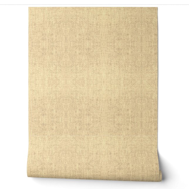 Yellow Linen Textured Vinyl Tapete (Abrollen)