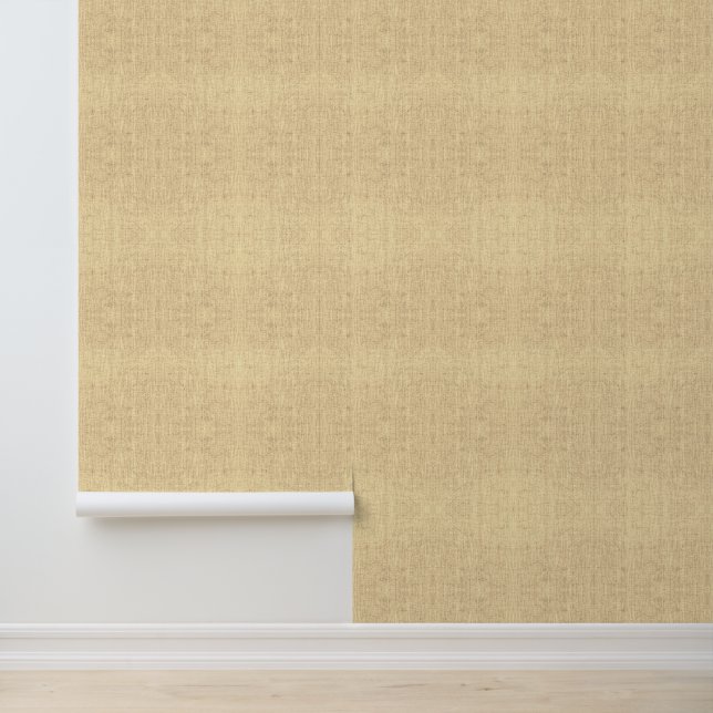 Yellow Linen Textured Vinyl Tapete (Anwendung)