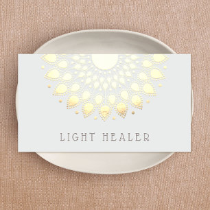 Yellow Lotus Blume Mandala Energy Healer, Yoga Visitenkarte