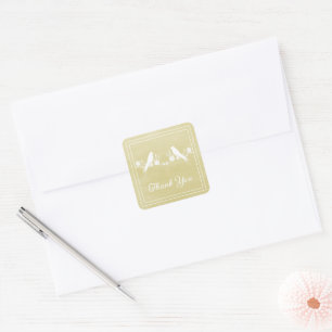 Yellow Lovebirds Floral Danke Stickers