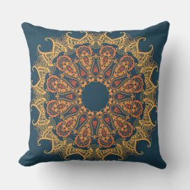 Yellow Mandala Pillow Kissen