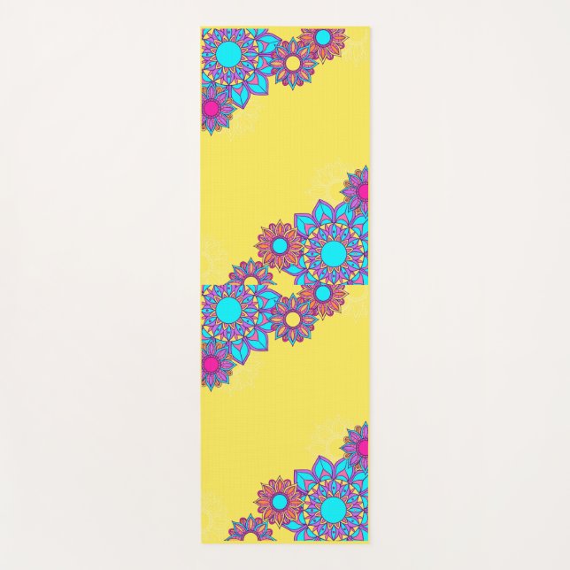 Yellow Mandala Yoga Mat Yogamatte (Vorderseite)