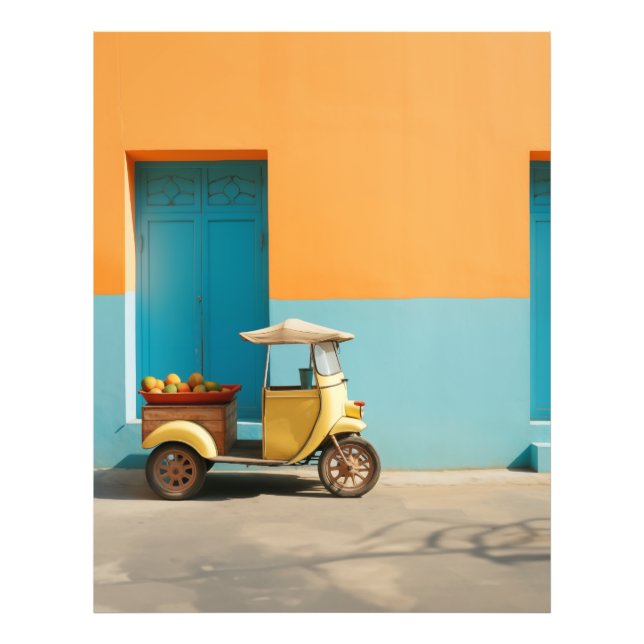 Yellow Mango Riksja Fotodruck (Vorne)