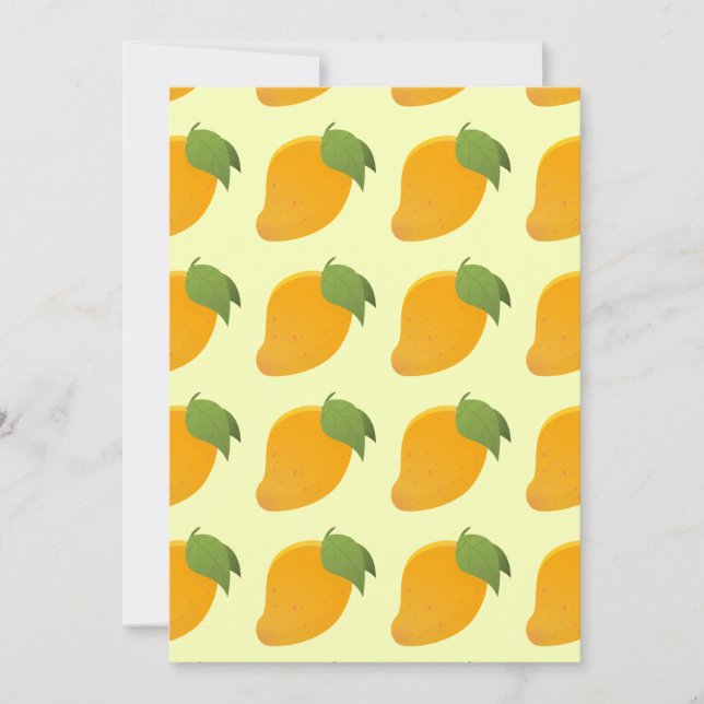 Yellow Mango Tropical Obstliebhaber Karibik Dankeskarte (Vorderseite)