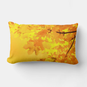 Yellow Maple Throw PIllow Lendenkissen