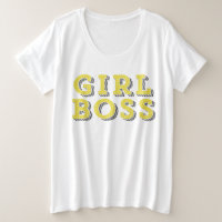 Yellow Marquee Typografy Girl Boss Statement