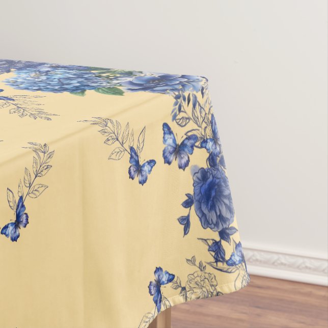 Yellow Mellow Butterfly Blume Medow Tischdecke (Beispiel)