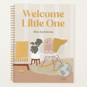 Yellow Mid-Century Modern Nursery Planner Planer