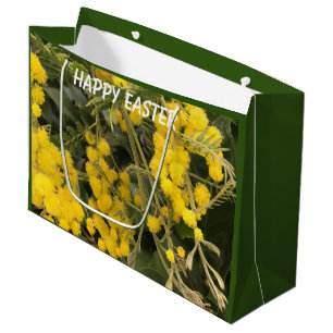 Yellow Mimosa Grosses Osterfest Große Geschenktüte