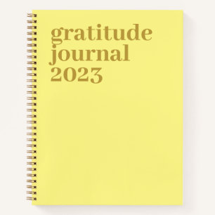 Yellow Minimalistisch Gratitude Journal Notizbuch