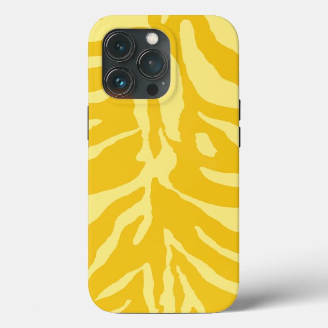 Yellow Minimalistisch Tough Case iPhone (Rückseite)