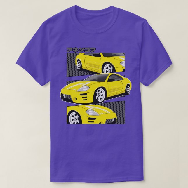 Yellow Mitsubishi Eclipse 3g T-Shirt (Design vorne)