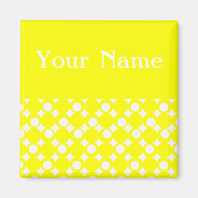 Yellow Mod Ball Design @ Emporio Moffa Magnet (Vorne)