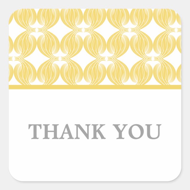 Yellow Modern Deko Danke, Stickers (Vorderseite)