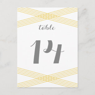 Yellow Modern Deko Table Postcard Postkarte