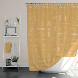 Yellow Modern Gorgeous Geometric Pattern Duschvorhang