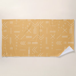 Yellow Modern Gorgeous Geometric Pattern Strandtuch