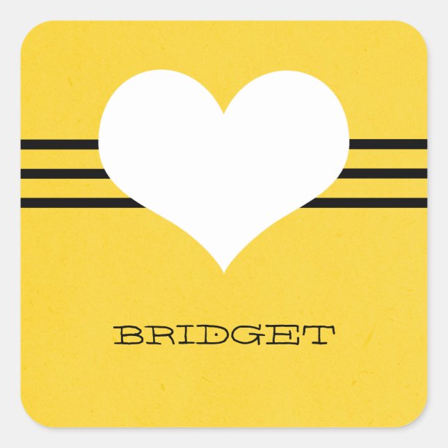 Yellow Modern Heavy Stickers (Vorderseite)