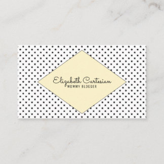 Yellow Modern Stars Business Card Telefonnummerkarte