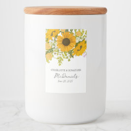 Yellow Modern Sunflowers Bouquet Wedding  Lebensmitteletikett