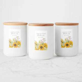Yellow Modern Sunflowers Bouquet Wedding  Lebensmitteletikett
