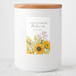 Yellow Modern Sunflowers Bouquet Wedding  Lebensmitteletikett
