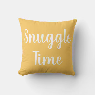 Yellow Modern Typografy Snuggle Kissen