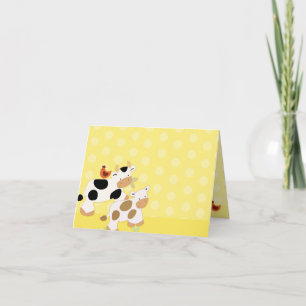 Yellow Moon Cows Note Card